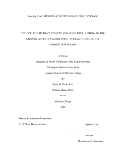 Running Head: STUDENT-ATHLETE`S GRADE POINT AVERAGE