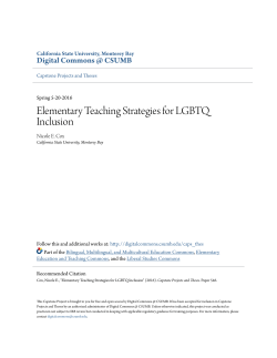 Elementary Teaching Strategies for LGBTQ Inclusion