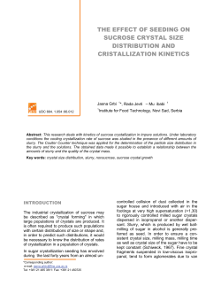 the effect of seeding on sucrose crystal size distribution and