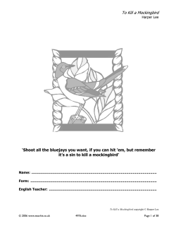 To Kill a Mockingbird