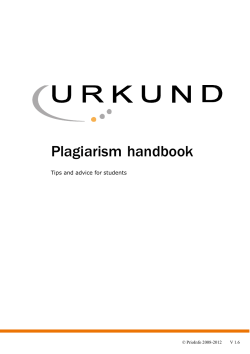 URKUND plagiarism handbook