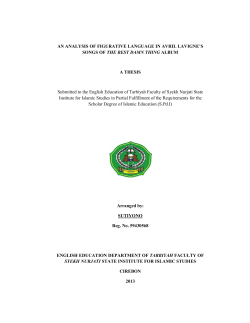 AN ANALYSIS OF FIGURATIVE LANGUAGE IN AVRIL LAVIGNE`S
