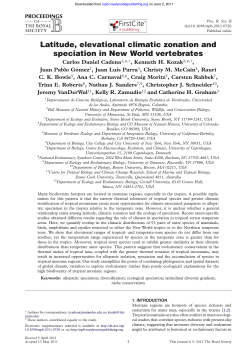 Latitude, elevational climatic zonation and speciation in New World