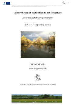 A new theory of motivation to act for nature. An