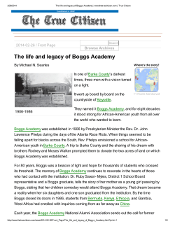 The life and legacy of Boggs Academy
