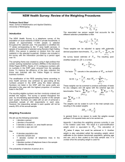 Review of weighting procedures