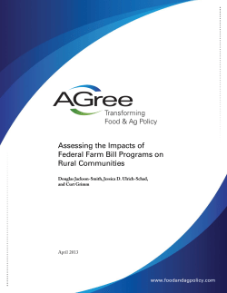 Assessing the Impacts of Federal Farm Bill Programs on