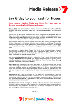 Say G`day to your cast for Hoges