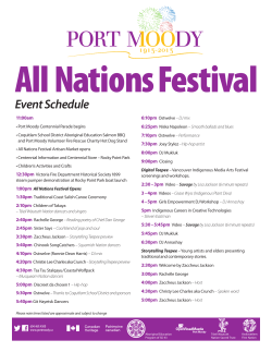 Event Schedule - City of Port Moody