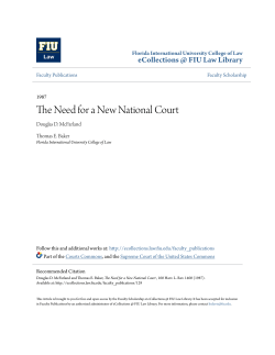 The Need for a New National Court