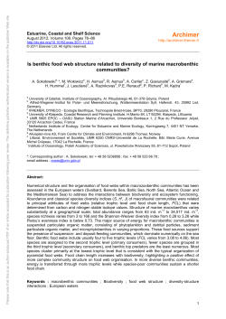 Is benthic food web structure related to diversity of marine