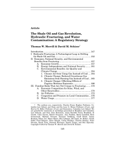 The Shale Oil and Gas Revolution, Hydraulic Fracturing, and Water