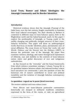 Local Texts, Rumor and Ethnic Ideologies: the Amazigh