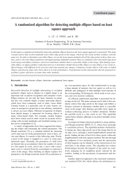 A randomized algorithm for detecting multiple ellipses based on