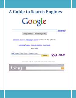 A Guide to Search Engines