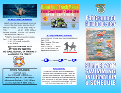 Summer Swim Brochure