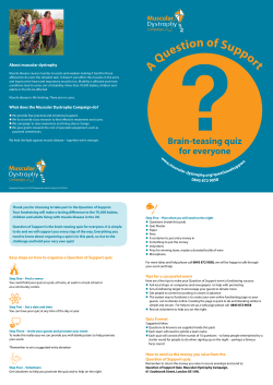 A Question of Support - Muscular Dystrophy UK