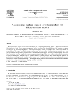 A continuous surface tension force formulation for diffuse