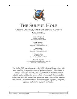 The Sulfur Hole, Calico District, San Bernardino County, California