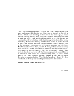Franz Kafka, &ldquo;The Helmsman&rdquo;