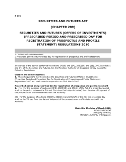 securities and futures act - Monetary Authority of Singapore