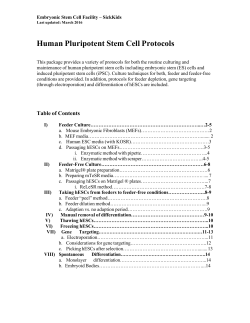 Human Pluripotent Stem Cell Protocols