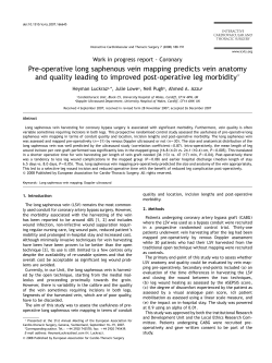 Pre-operative long saphenous vein mapping predicts vein anatomy