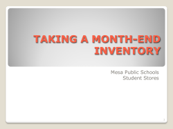 taking a month-end inventory