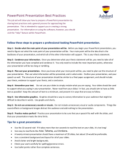 PowerPoint Presentation Best Practices