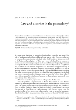 Law and disorder in the postcolony