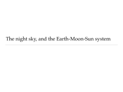 The night sky, and the Earth-Moon