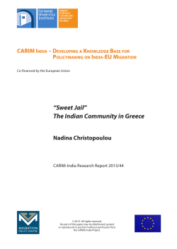 The Indian Community in Greece - CARIM