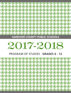 hanover county public schools program of studies grades 6