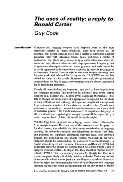 The uses of reality: a reply to Ronald Carter