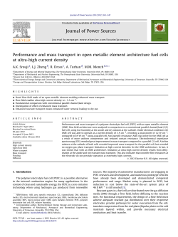 Performance and mass transport in open metallic element