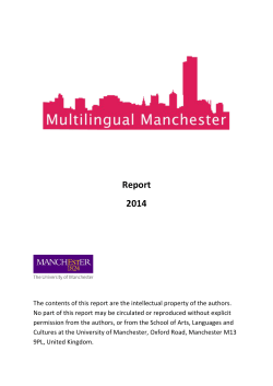 the report - Multilingual Manchester