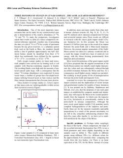 THREE ISOTOPES OF OXYGEN IN LUNAR - USRA