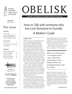 How to Talk with someone who has Lost Someone to Suicide: A