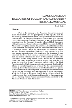 the american dream: discourses of equality and