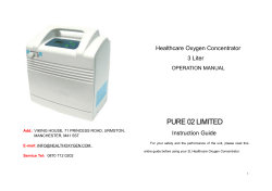 Healthcare Oxygen Concentrator 3 Liter Instruction Guide