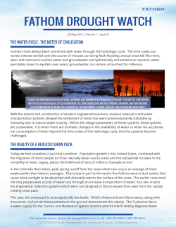 THE WATER CYCLE - THE METER OF CIVILIZATION THE REALITY