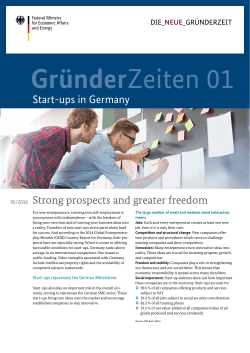 Gr&uuml;nderZeiten 01 Start-ups in Germany