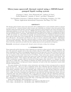 Micro/nano spacecraft thermal control using a MEMS