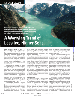 (2006), "A Worrying Trend of Less Ice, Higher Seas"