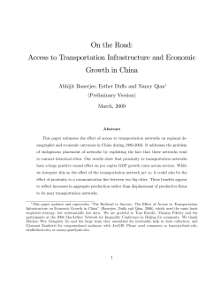 On the Road: Access to Transportation Infrastructure and Economic