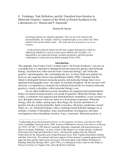 8. Technique, Task Definition, and the Transition from Genetics to