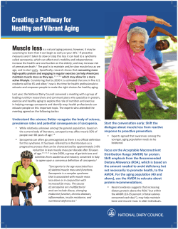 Creating a Pathway for Healthy and Vibrant Aging
