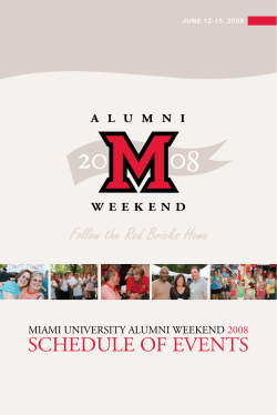 schedule of events