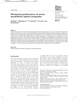 Mechanical performance of woven kenaf-Kevlar hybrid