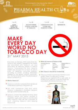 MAKE EVERY DAY WORLD NO TOBACCO DAY
